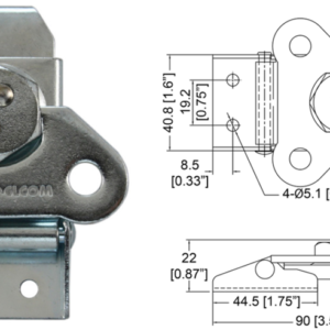 Large Surface Mount Twist Latch